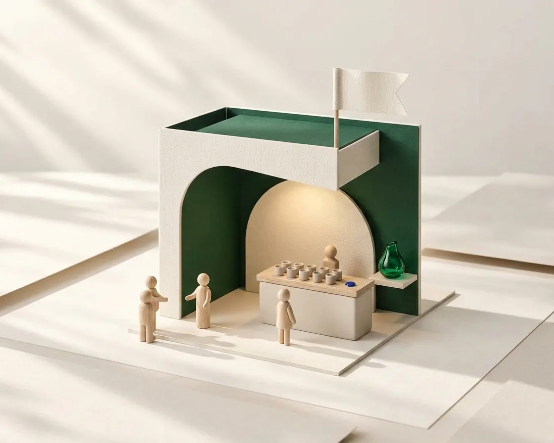 Illustration of an immersive event and brand experience