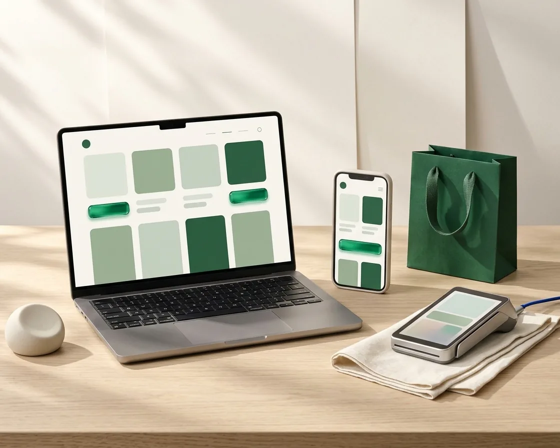 Illustration of a website and digital customer experience
